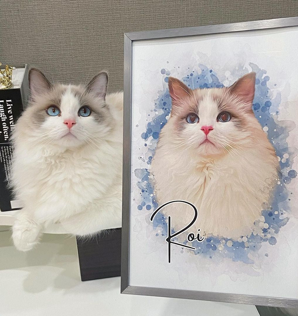 Single Pet Watercolor Portrait