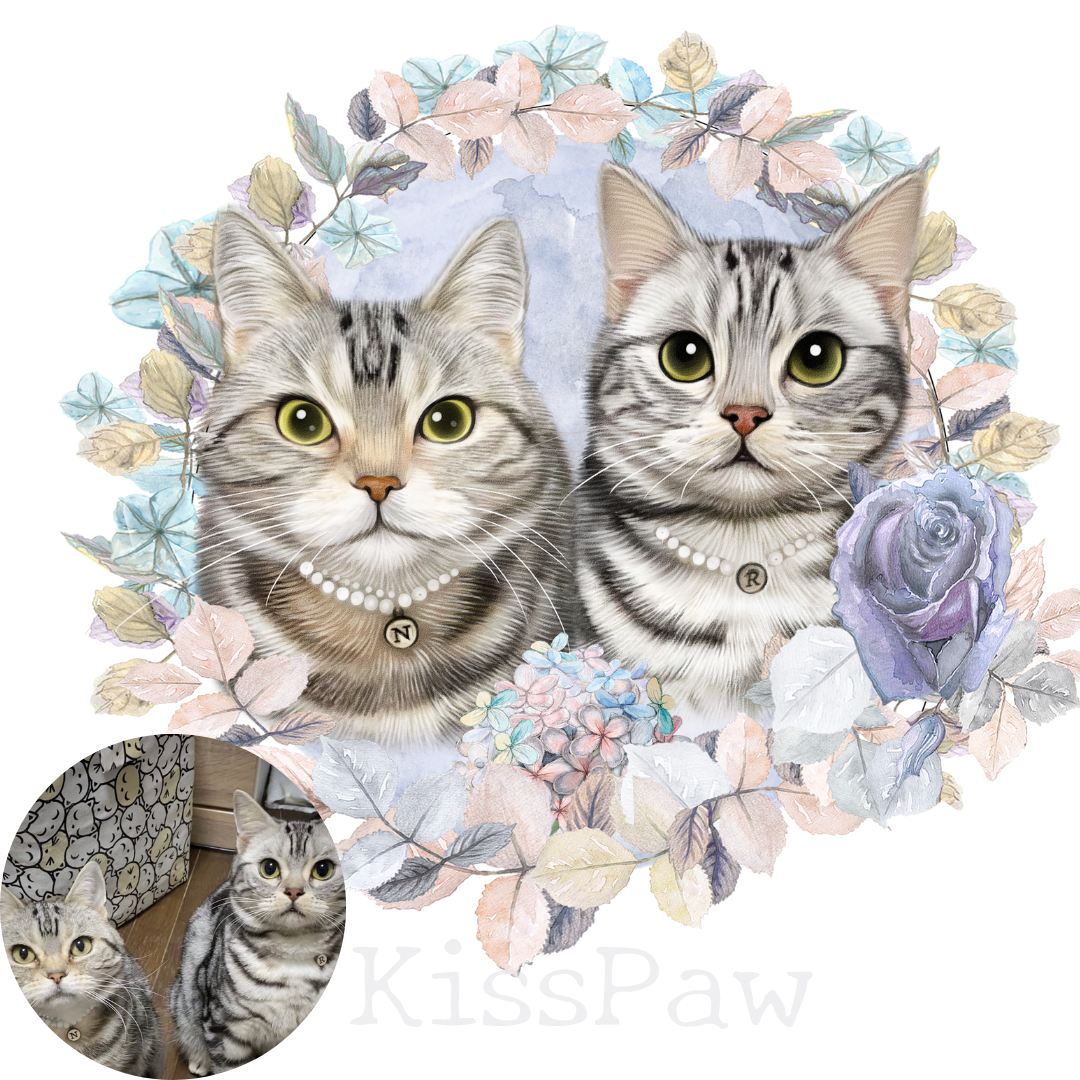 ペット似顔絵 似顔絵オーダー ペット肖像画 おしゃれ 2匹/1名1匹 – KissPaw ペット似顔絵 似顔絵オーダー ペット肖像画 おしゃれ 2匹/1名1匹 – KissPaw